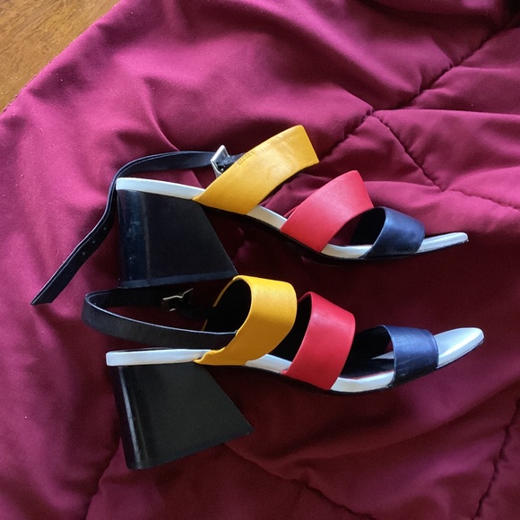 Rag & Bone Reese Block Heel Sandals In Color Multi. EU 38.5 - Picture 2 of 9